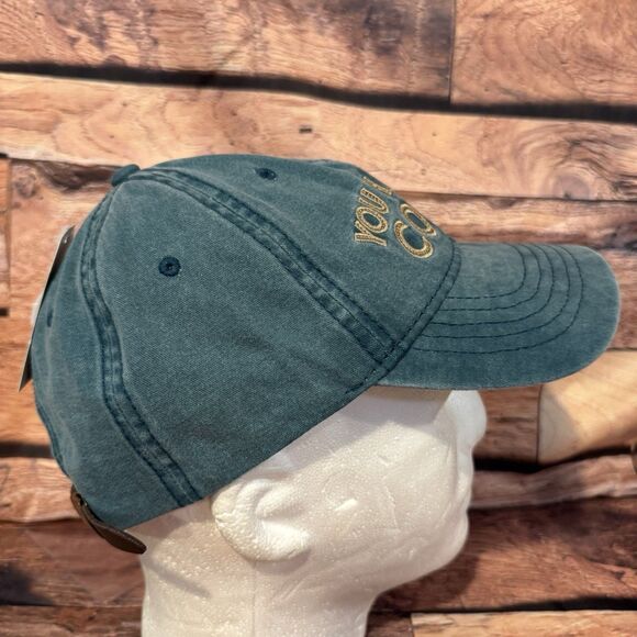 You Had Me At Coffee Hat Cap Adjustable Leather Strapback Teal Women’s Baseball - Picture 2 of 8